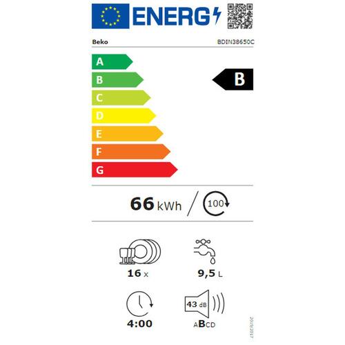 Opvaskemaskine BEKO BDIN38650C 60 cm Indlejret