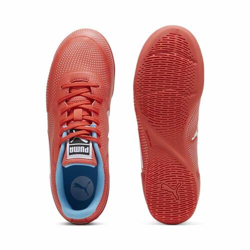 Indendørs fodboldstøvler til børn Puma Truco II Active Hvid Rød Børns Unisex 38.5
