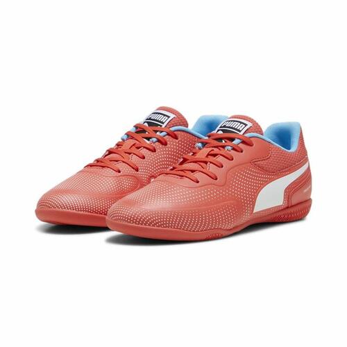 Indendørs fodboldstøvler til børn Puma Truco II Active Hvid Rød Børns Unisex 38.5