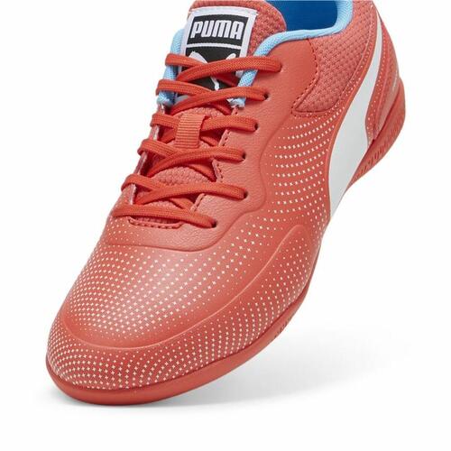 Indendørs fodboldstøvler til børn Puma Truco II Active Hvid Rød Børns Unisex 38.5
