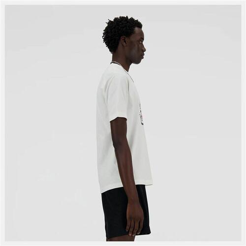 Kortærmet T-shirt til Mænd New Balance MT41593 SST Hvid (XL)
