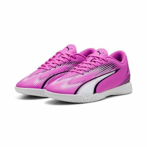 Indendørs fodboldstøvler til børn Puma Ultra Play Hvid Mørk pink Børns Unisex 37.5