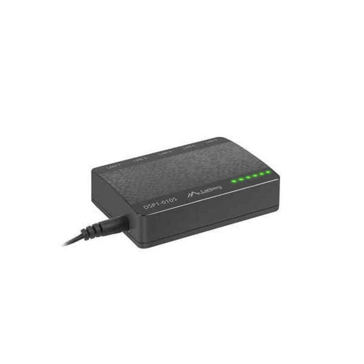 Lanberg DSP1-0105 netværksswitch - 5-ports, 100 Mbps, sort billede