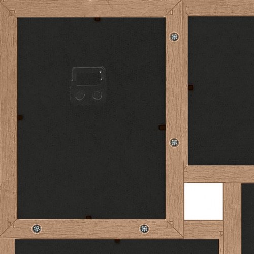 Collagebilledramme til væg 24x(13x18 cm) MDF lysebrun