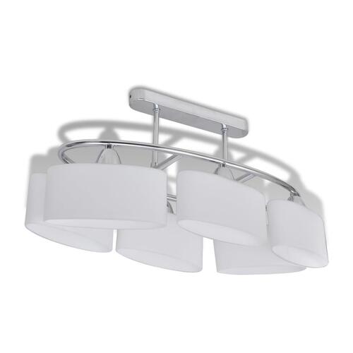 Loftlampe med ellipseformede glasskærme 2 stk. E14