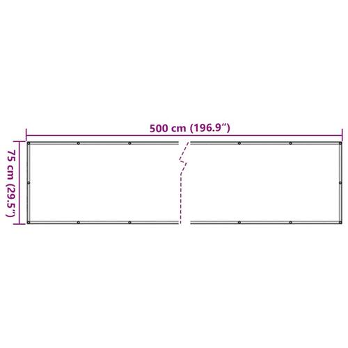 Haveafskærmning 500x75 cm PVC grå