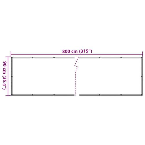 Haveafskærmning 800x90 cm PVC antracitgrå