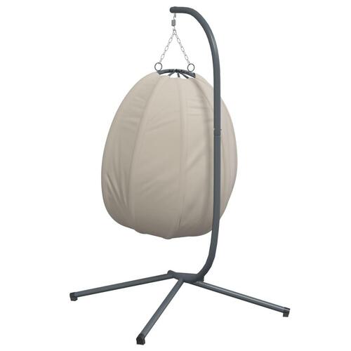 Hængestol på stativ stof og stål beige