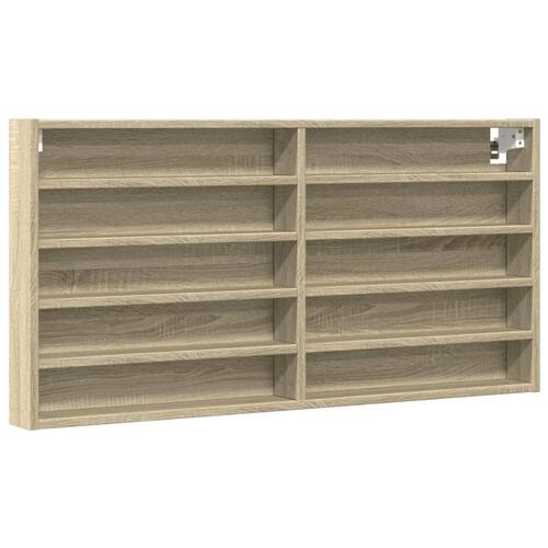 Vitrineskab 100x8,5x50 cm konstrueret træ sonoma-eg
