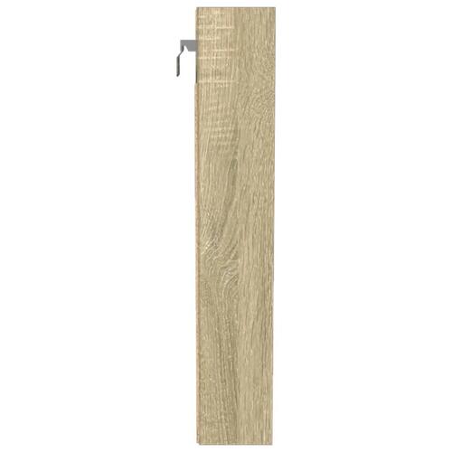 Vitrineskab 100x8,5x50 cm konstrueret træ sonoma-eg