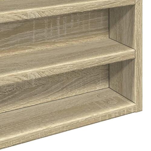 Vitrineskab 100x8,5x50 cm konstrueret træ sonoma-eg
