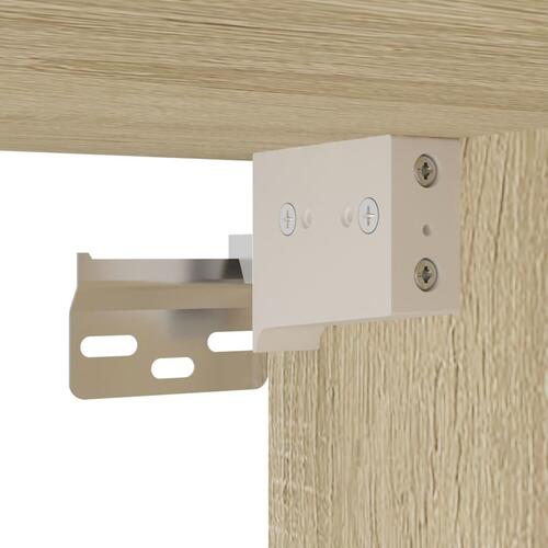 Vitrineskab 100x8,5x50 cm konstrueret træ sonoma-eg