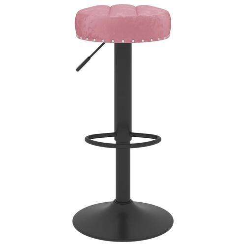 Barstole 2 stk. fløjl pink