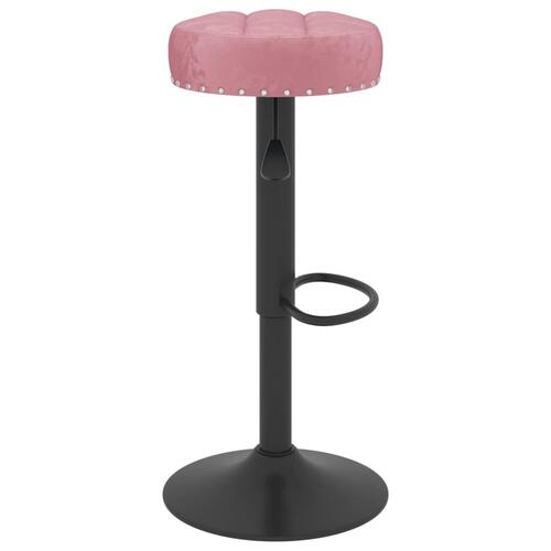 Barstole 2 stk. fløjl pink