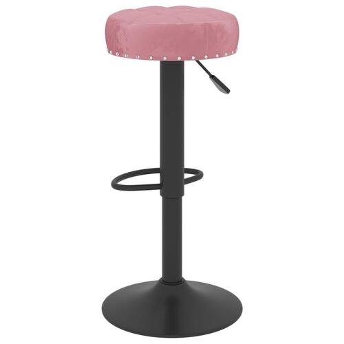 Barstole 2 stk. fløjl pink
