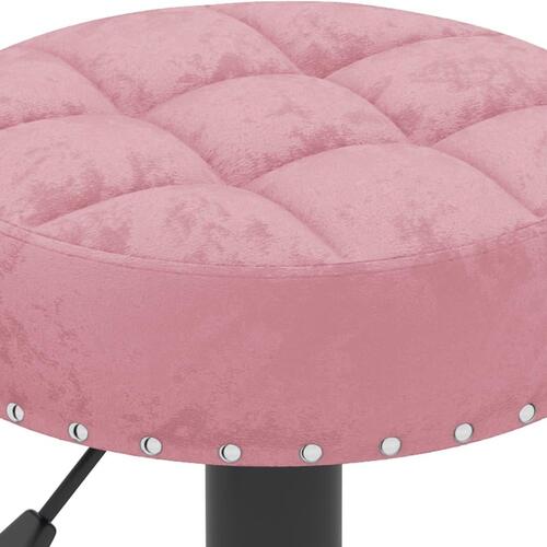 Barstole 2 stk. fløjl pink