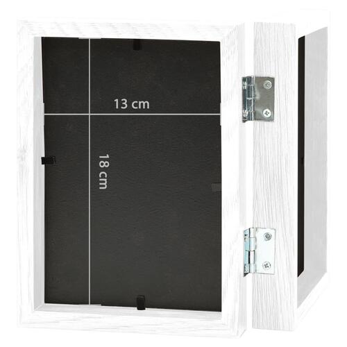 Folderamme til 2 billeder 2x(13x18 cm) hvid