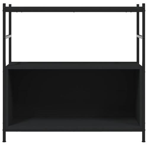Bogreol 80x30x78,5 cm konstrueret træ og jern sort