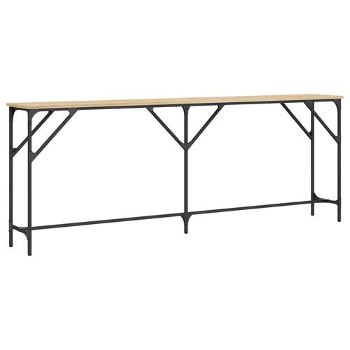 Konsolbord 200x29x75 cm konstrueret træ sonoma-eg