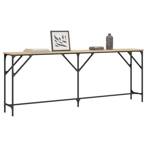 Konsolbord 200x29x75 cm konstrueret træ sonoma-eg