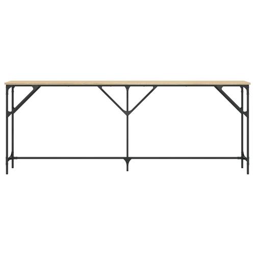Konsolbord 200x29x75 cm konstrueret træ sonoma-eg