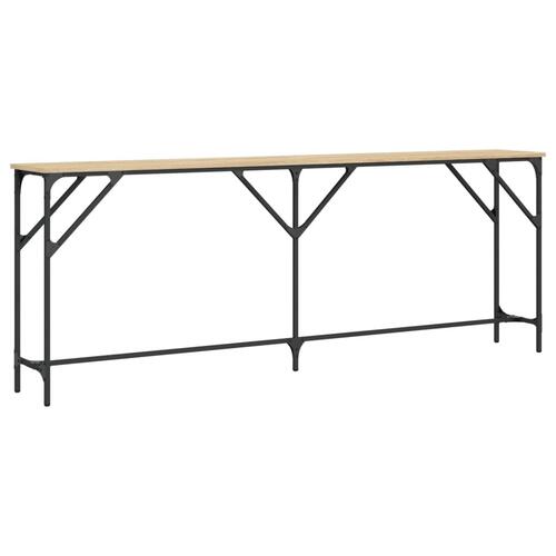 Konsolbord 200x29x75 cm konstrueret træ sonoma-eg