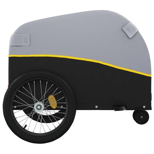 Cykelanhænger 30 kg jern sort og gul