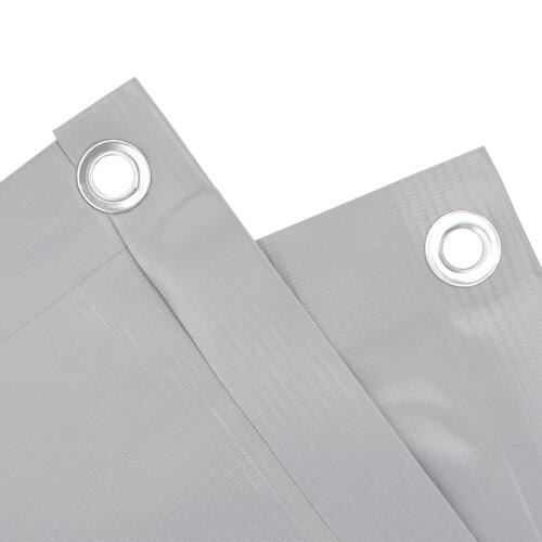Haveafskærmning 300x90 cm PVC grå