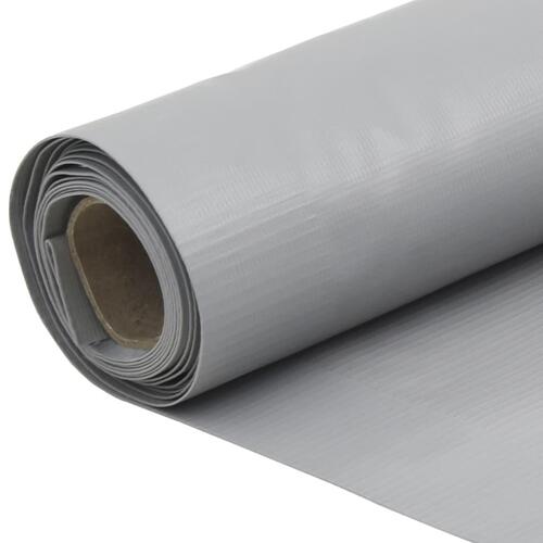 Haveafskærmning 300x90 cm PVC grå