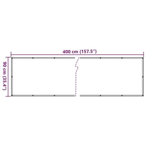 Haveafskærmning 400x90 cm PVC antracitgrå