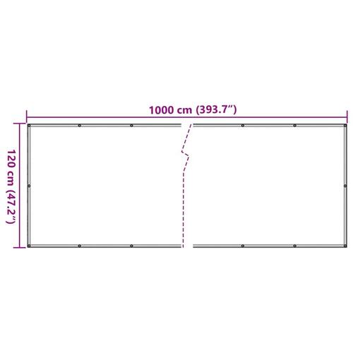 Altanafskærmning 1000x120 cm PVC cremefarvet
