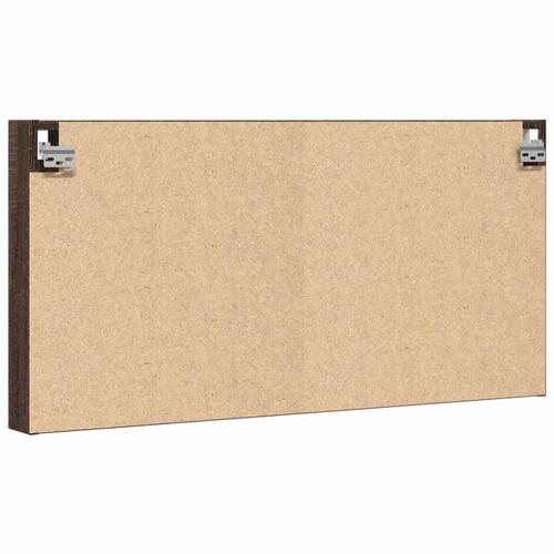 Vitrineskab 100x8,5x50 cm konstrueret træ brun egetræsfarve