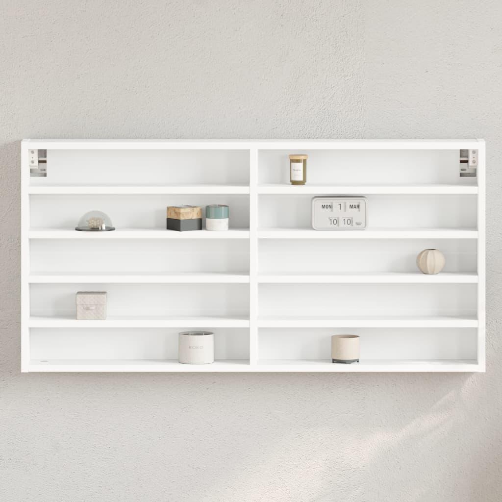 Vitrineskab 100x8,5x50 cm konstrueret træ hvid