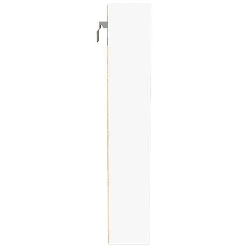 Vitrineskab 100x8,5x50 cm spånplade hvid