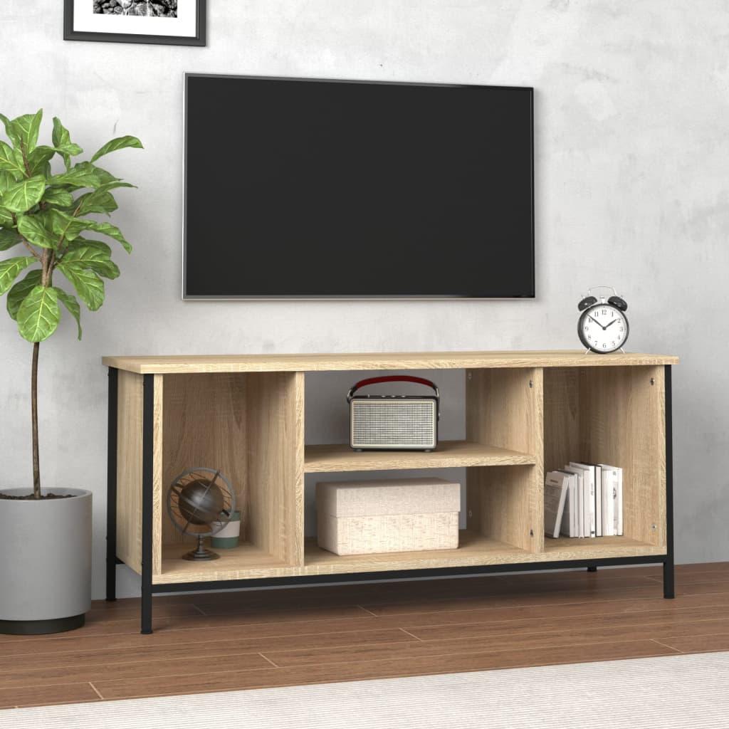 Tv-bord 102x35x45 cm konstrueret træ sonoma-eg