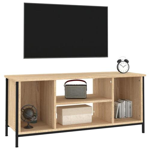 Tv-bord 102x35x45 cm konstrueret træ sonoma-eg