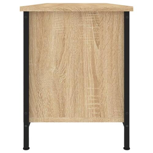 Tv-bord 102x35x45 cm konstrueret træ sonoma-eg