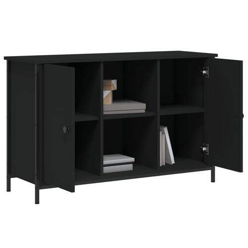 Tv-bord 100x35x65 cm konstrueret træ sort
