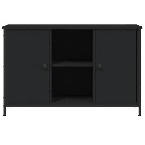 Tv-bord 100x35x65 cm konstrueret træ sort