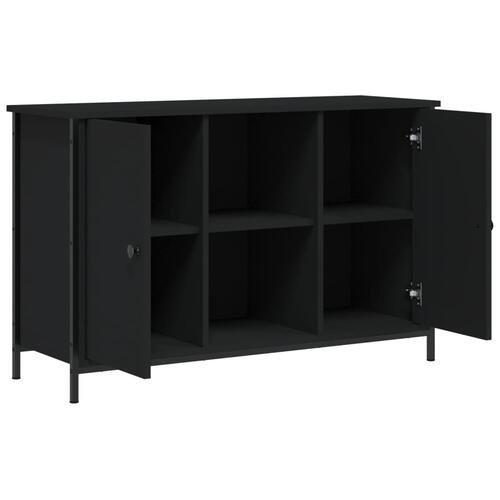 Tv-bord 100x35x65 cm konstrueret træ sort