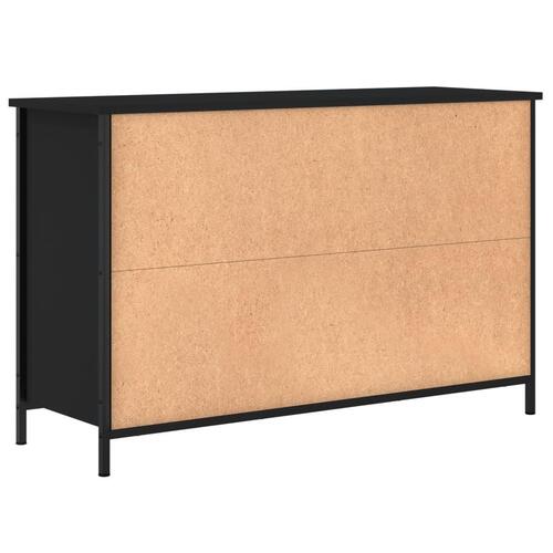 Tv-bord 100x35x65 cm konstrueret træ sort