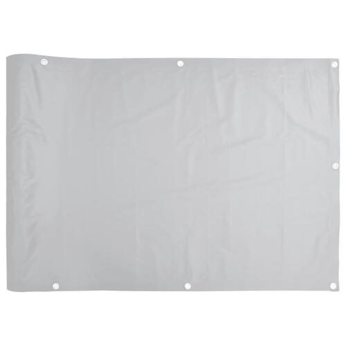 Haveafskærmning 1000x75 cm PVC grå
