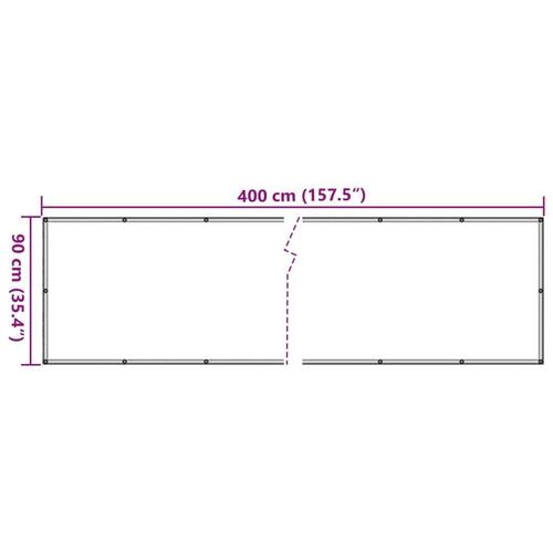 Haveafskærmning 400x90 cm PVC grå