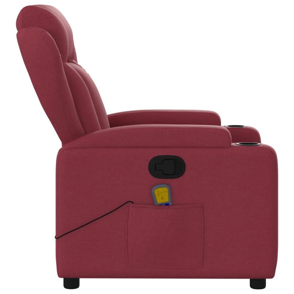 Massagestol stof vinrød