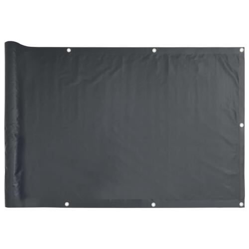 Haveafskærmning 1000x75 cm PVC antracitgrå
