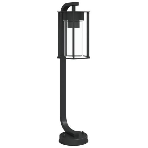 Udendørs standerlampe 60 cm rustfrit stål sort