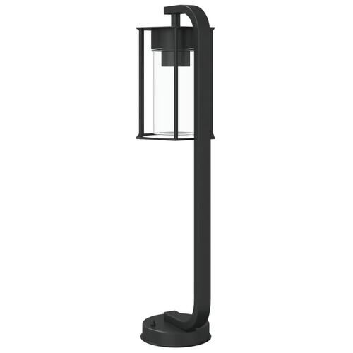 Udendørs standerlampe 60 cm rustfrit stål sort