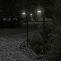 Udendørs standerlampe 100 cm rustfrit stål sort