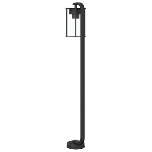 Udendørs standerlampe 100 cm rustfrit stål sort