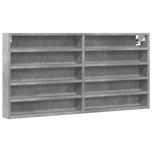 Vitrineskab 100x8,5x50 cm konstrueret træ betongrå